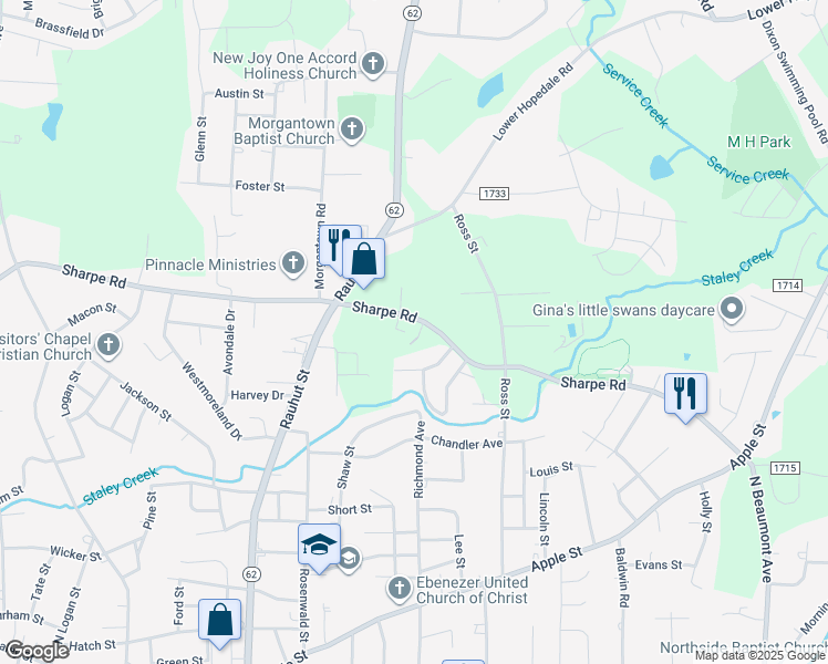 map of restaurants, bars, coffee shops, grocery stores, and more near 1250 Bigelow St in Burlington