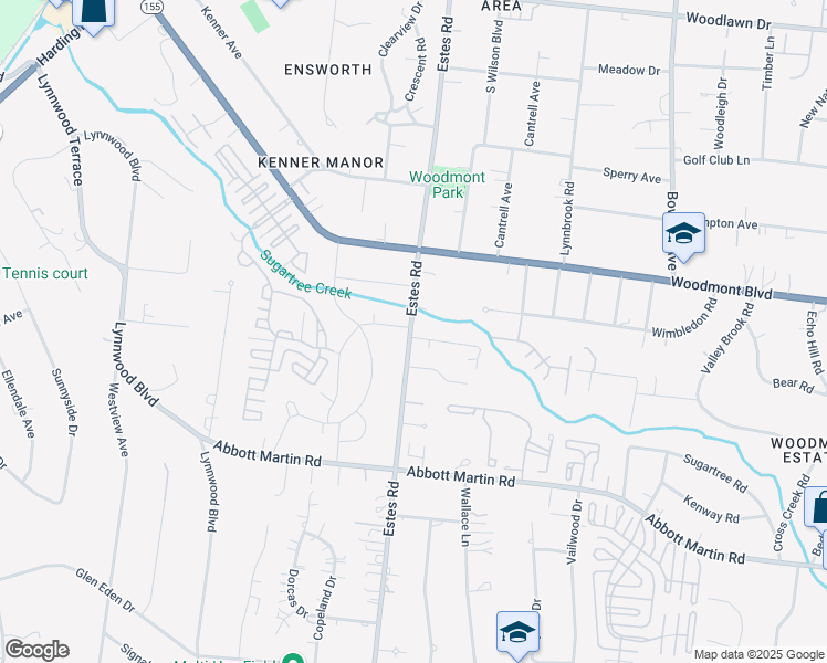 map of restaurants, bars, coffee shops, grocery stores, and more near 3704 Estes Glen in Nashville
