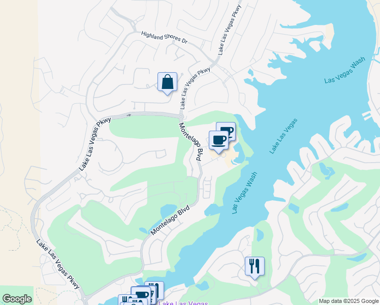 map of restaurants, bars, coffee shops, grocery stores, and more near 25 Luce Del Sole in Henderson