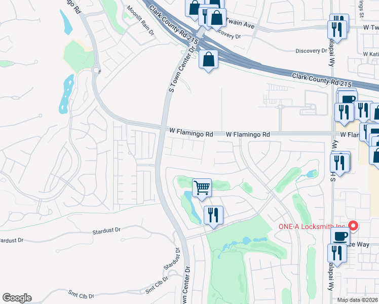 map of restaurants, bars, coffee shops, grocery stores, and more near 4165 Royal Melody Court in Las Vegas