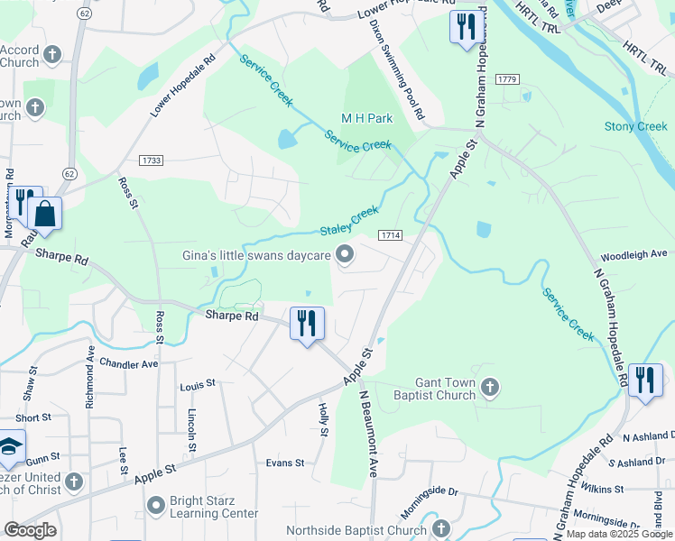 map of restaurants, bars, coffee shops, grocery stores, and more near 248 Rebecca Court in Burlington