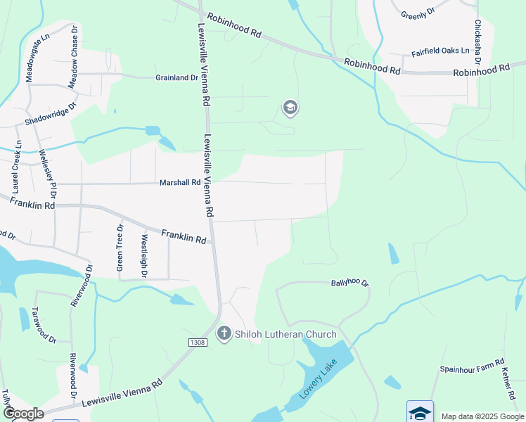 map of restaurants, bars, coffee shops, grocery stores, and more near 6941 Poplar Ridge Road in Lewisville