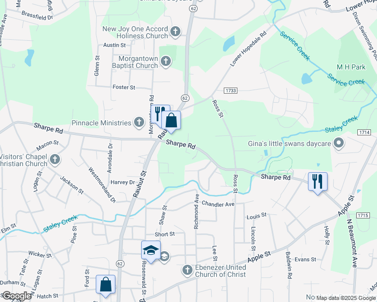 map of restaurants, bars, coffee shops, grocery stores, and more near 1250 Bigelow Street in Burlington