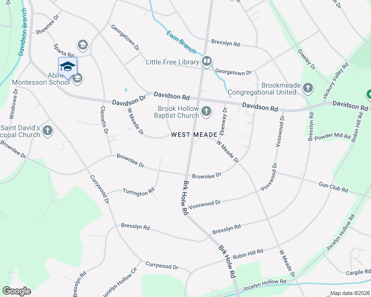 map of restaurants, bars, coffee shops, grocery stores, and more near 645 Brook Hollow Road in Nashville