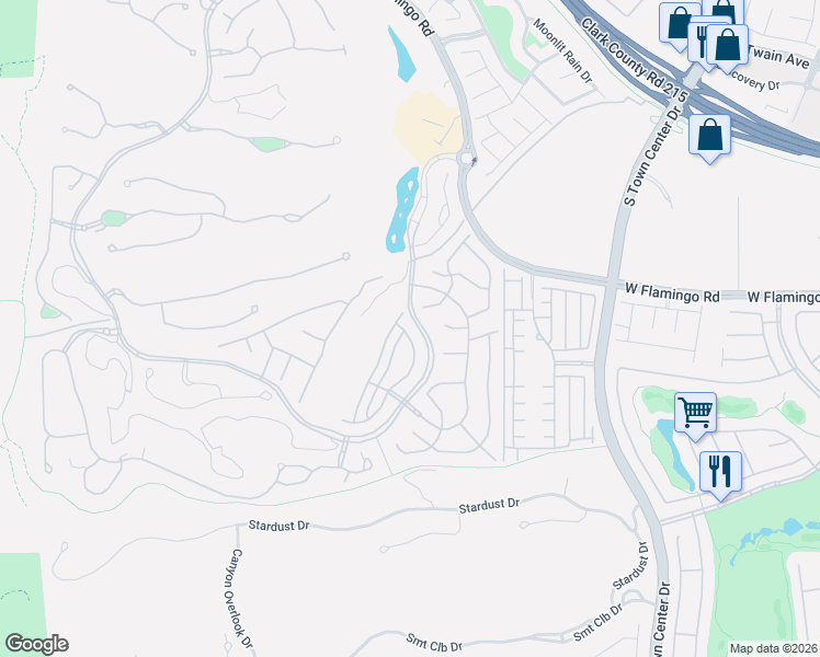 map of restaurants, bars, coffee shops, grocery stores, and more near 41 Owl Ridge Court in Las Vegas
