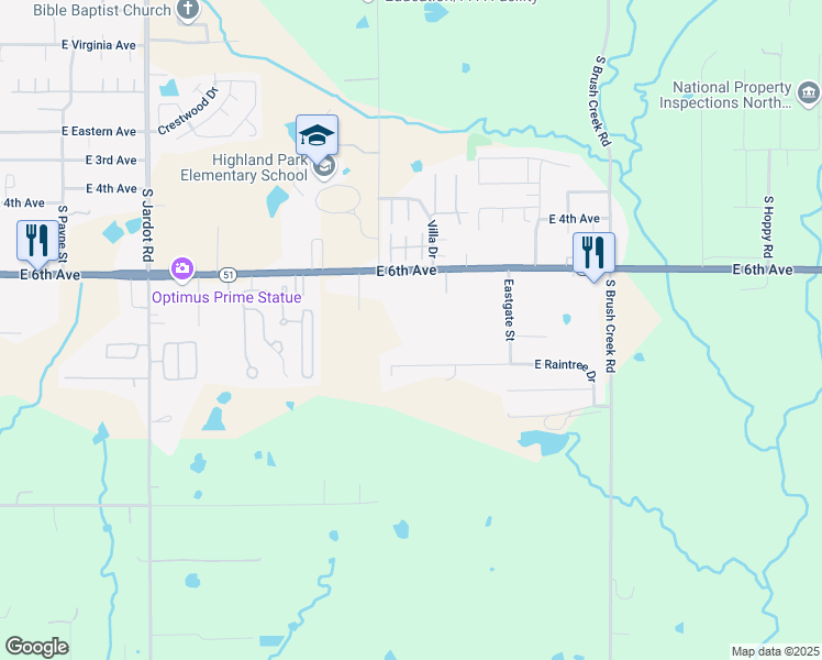 map of restaurants, bars, coffee shops, grocery stores, and more near 2813 East 6th Avenue in Stillwater