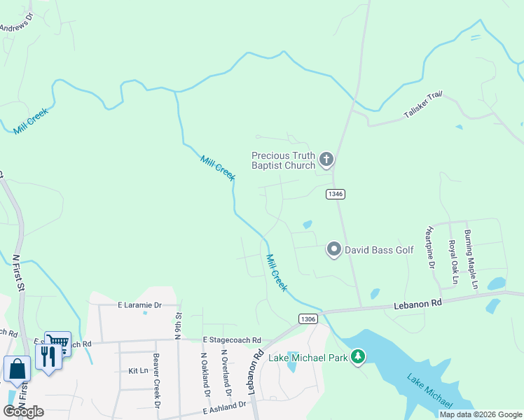 map of restaurants, bars, coffee shops, grocery stores, and more near in Mebane