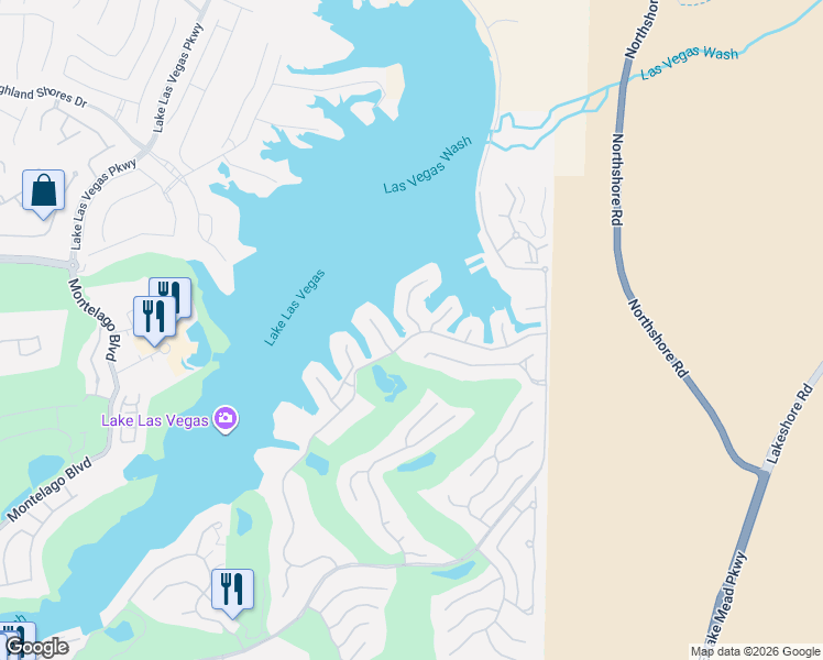 map of restaurants, bars, coffee shops, grocery stores, and more near 4 Via Paradiso Street in Henderson