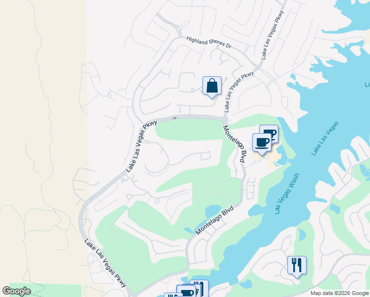 map of restaurants, bars, coffee shops, grocery stores, and more near 14 Strada Bella Vista in Henderson