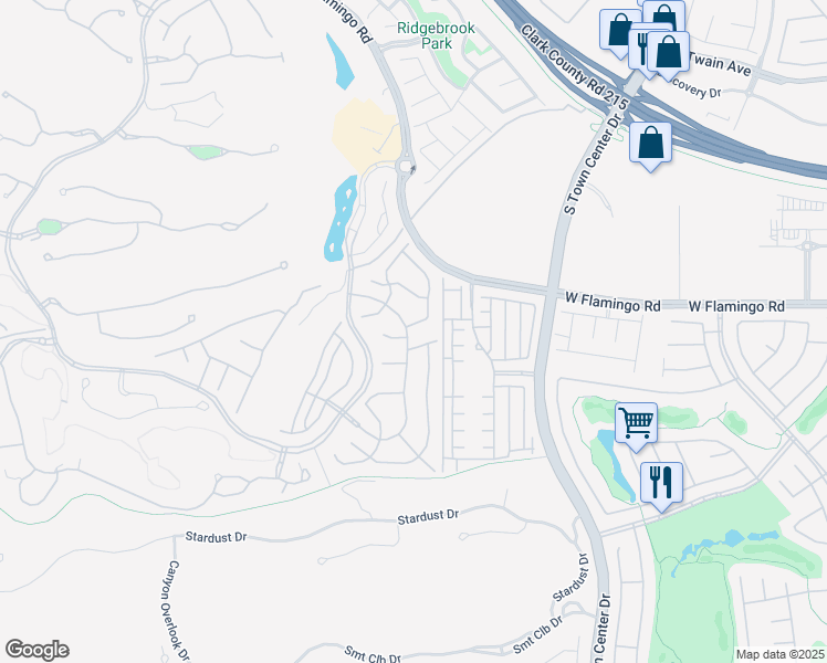 map of restaurants, bars, coffee shops, grocery stores, and more near 15 Gemstar Lane in Las Vegas