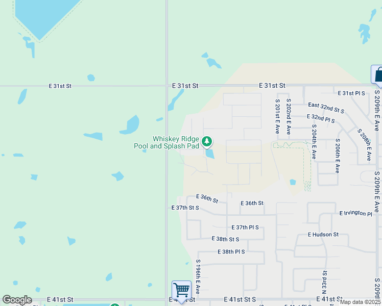 map of restaurants, bars, coffee shops, grocery stores, and more near 2513 East Northampton Street in Broken Arrow