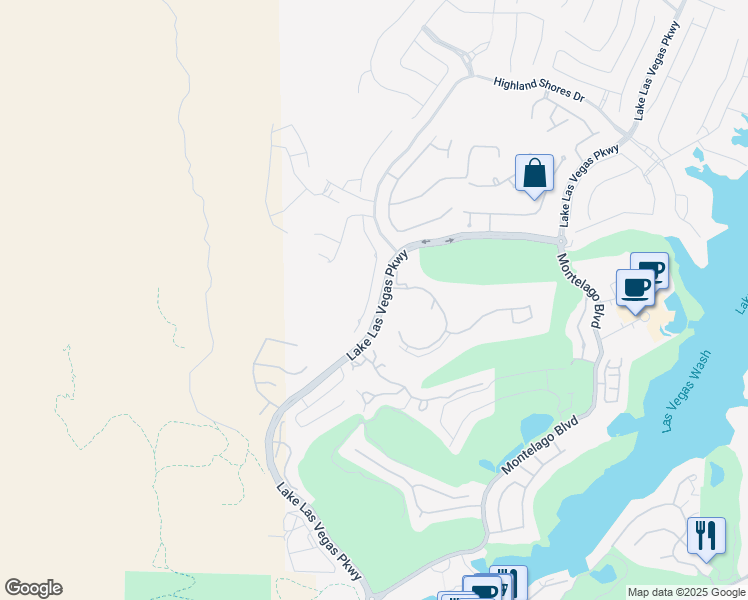 map of restaurants, bars, coffee shops, grocery stores, and more near 76 Kimberlite Drive in Henderson