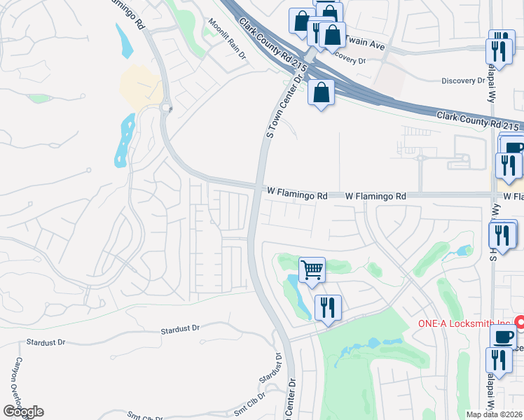 map of restaurants, bars, coffee shops, grocery stores, and more near 10785 Glowing Dawn Avenue in Las Vegas