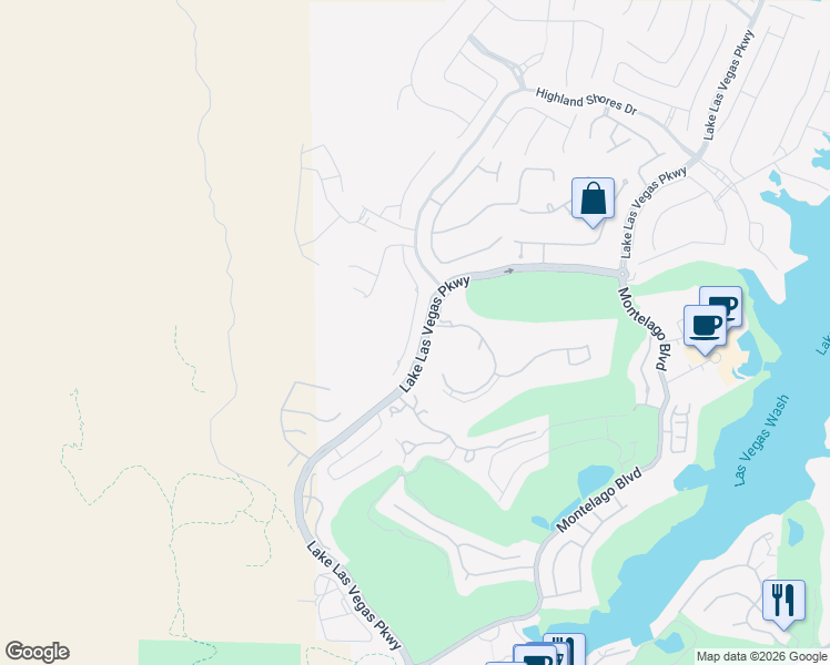 map of restaurants, bars, coffee shops, grocery stores, and more near 88 Kimberlite Drive in Henderson