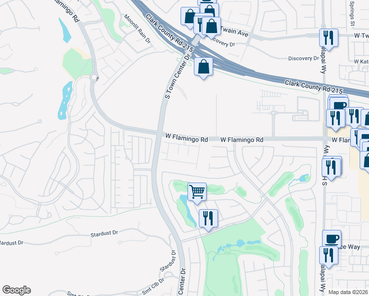 map of restaurants, bars, coffee shops, grocery stores, and more near 10711 Silver Pond Avenue in Las Vegas