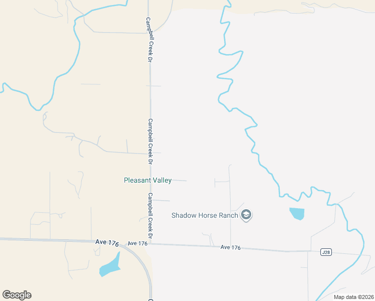 map of restaurants, bars, coffee shops, grocery stores, and more near 18002 Road 320 in Springville