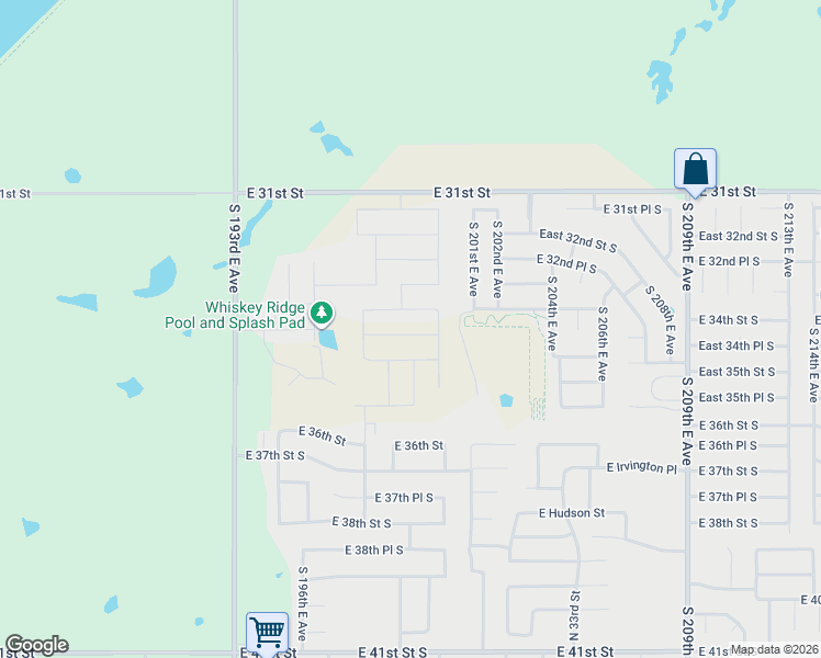 map of restaurants, bars, coffee shops, grocery stores, and more near 6312 N 29th St in Broken Arrow