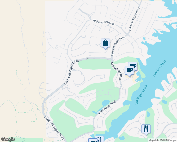 map of restaurants, bars, coffee shops, grocery stores, and more near 14 Strada Bella Vista in Henderson