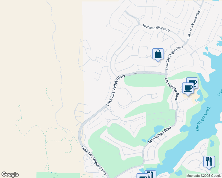 map of restaurants, bars, coffee shops, grocery stores, and more near 36 Via Vasari in Henderson