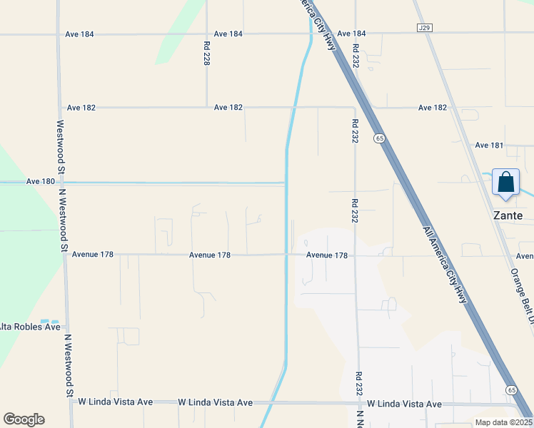 map of restaurants, bars, coffee shops, grocery stores, and more near 22910 Avenue 178 in Porterville
