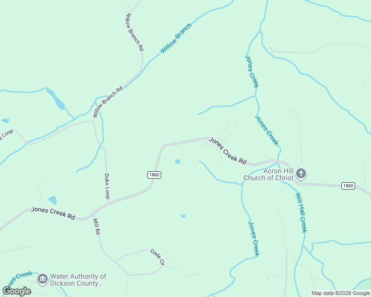 map of restaurants, bars, coffee shops, grocery stores, and more near 1915 Jones Creek Road in Dickson