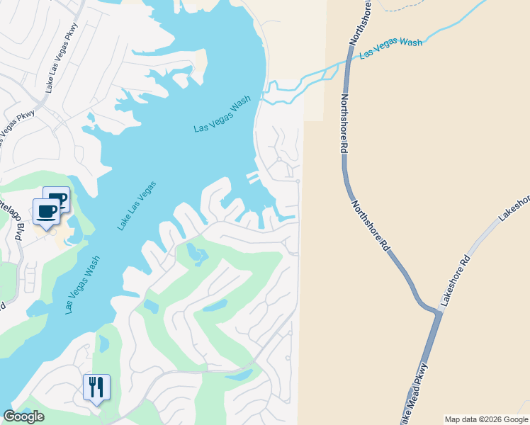 map of restaurants, bars, coffee shops, grocery stores, and more near 19 Vía Del Garda in Henderson