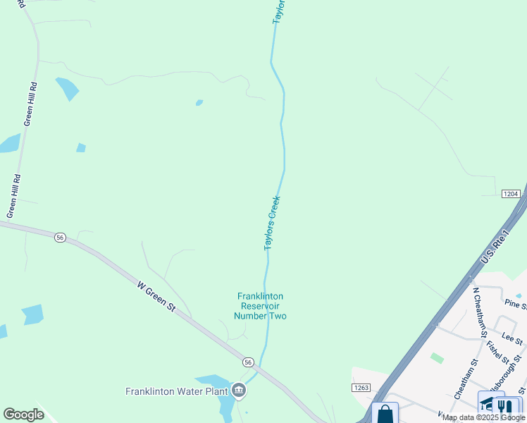 map of restaurants, bars, coffee shops, grocery stores, and more near 224 Richard Wright Road in Franklinton