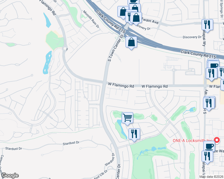 map of restaurants, bars, coffee shops, grocery stores, and more near 4124 Elegant Chateau Street in Las Vegas
