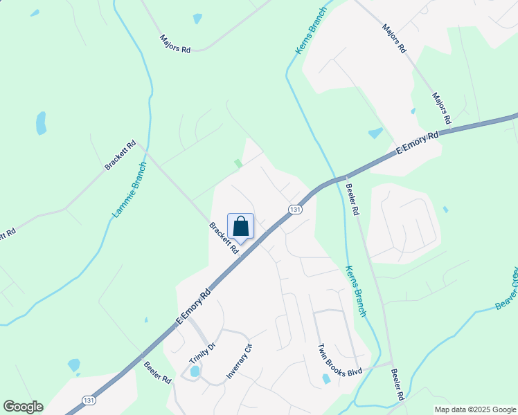 map of restaurants, bars, coffee shops, grocery stores, and more near 7722 Edith Keeler Lane in Knoxville