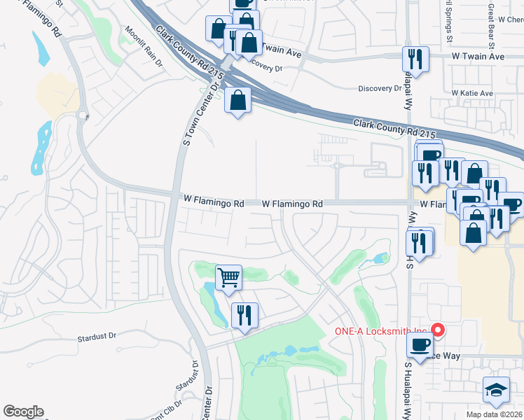 map of restaurants, bars, coffee shops, grocery stores, and more near 10578 Sopra Court in Las Vegas