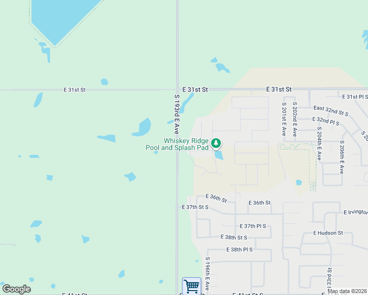 map of restaurants, bars, coffee shops, grocery stores, and more near South 193rd East Avenue in Tulsa