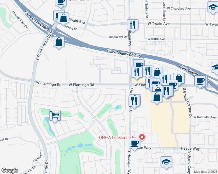 map of restaurants, bars, coffee shops, grocery stores, and more near 10326 Profeta Court in Las Vegas