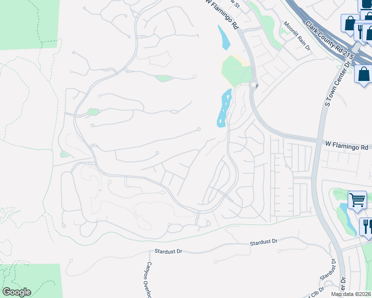 map of restaurants, bars, coffee shops, grocery stores, and more near 19 Meadowhawk Lane in Las Vegas