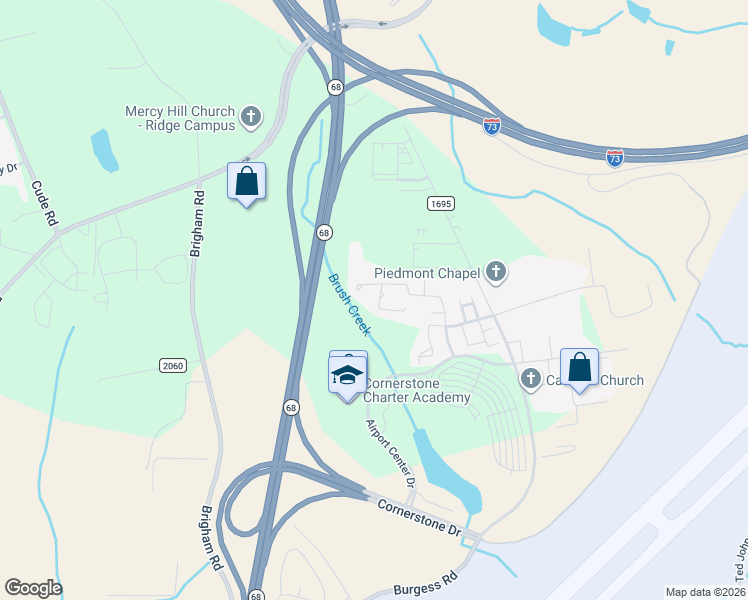 map of restaurants, bars, coffee shops, grocery stores, and more near 655 Grasswren Way in Greensboro