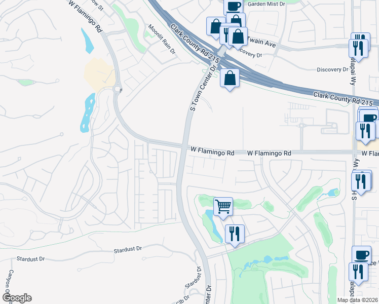 map of restaurants, bars, coffee shops, grocery stores, and more near 10784 Glowing Dawn Avenue in Las Vegas