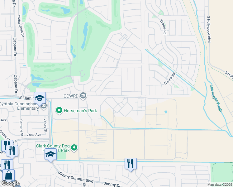 map of restaurants, bars, coffee shops, grocery stores, and more near 6004 Bow Island Avenue in Las Vegas