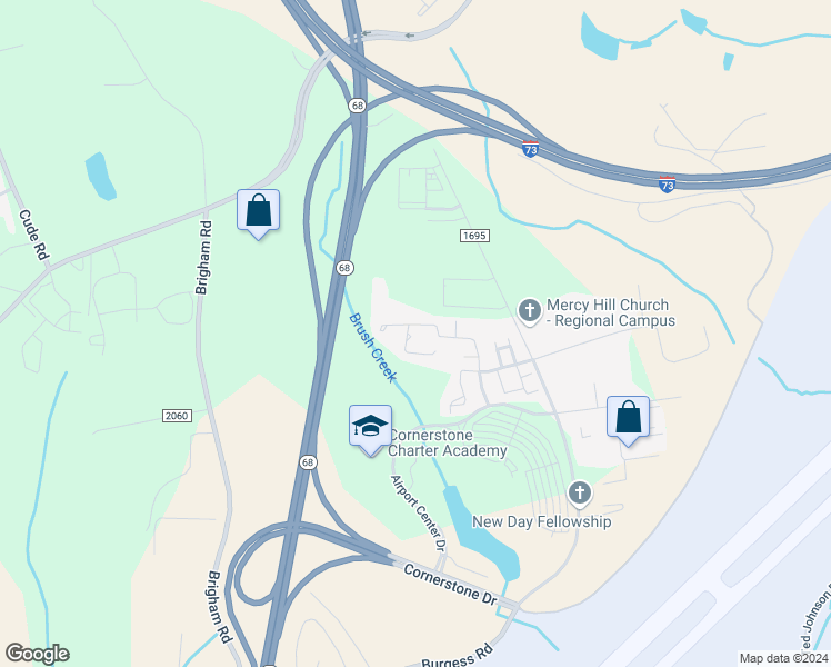 map of restaurants, bars, coffee shops, grocery stores, and more near 627 Grasswren Way in Greensboro