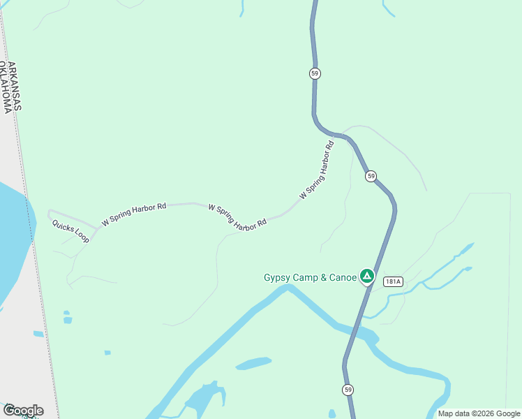 map of restaurants, bars, coffee shops, grocery stores, and more near 22750 W Spring Harbor Rd in Siloam Spgs