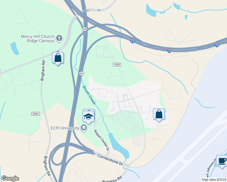 map of restaurants, bars, coffee shops, grocery stores, and more near 502 Canary Court in Greensboro