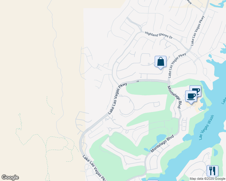 map of restaurants, bars, coffee shops, grocery stores, and more near 160 Kimberlite Drive in Henderson