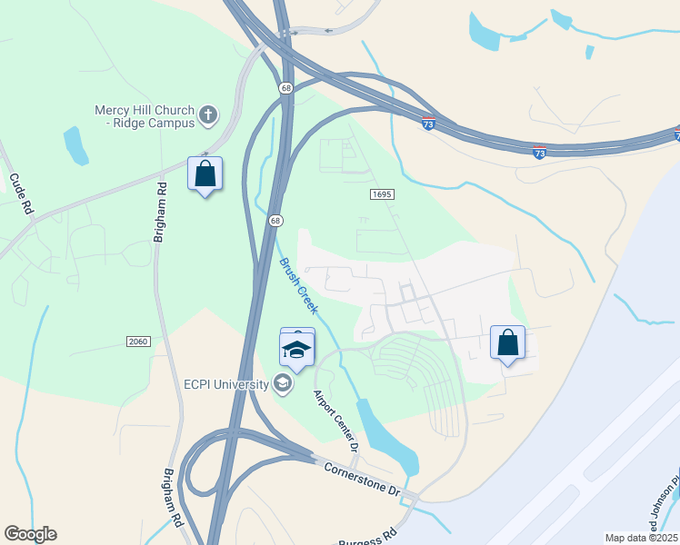 map of restaurants, bars, coffee shops, grocery stores, and more near 627 Grasswren Way in Greensboro