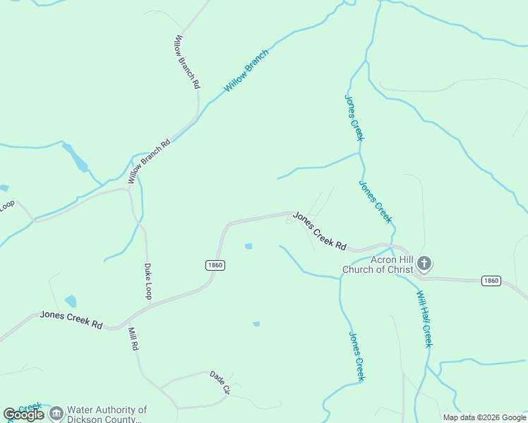 map of restaurants, bars, coffee shops, grocery stores, and more near 1915 Jones Creek Road in Dickson