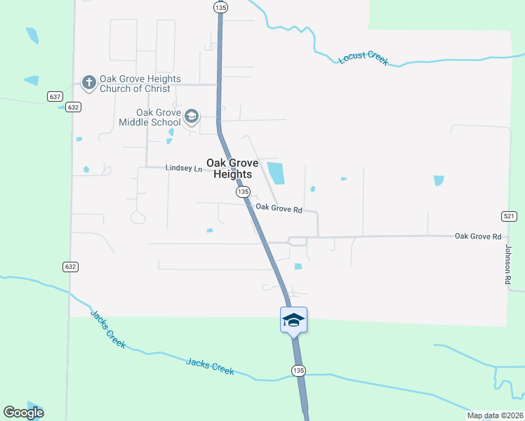 map of restaurants, bars, coffee shops, grocery stores, and more near 92 Oak Grove Road in Paragould