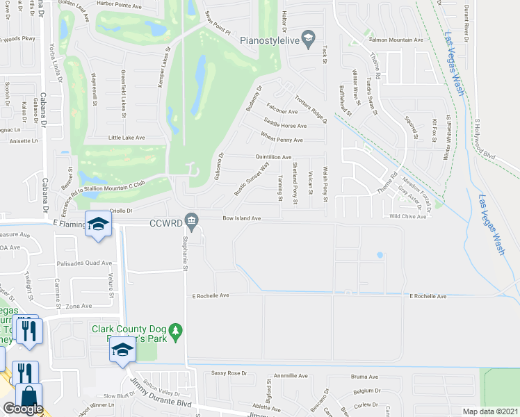 map of restaurants, bars, coffee shops, grocery stores, and more near 6004 Bow Island Avenue in Las Vegas