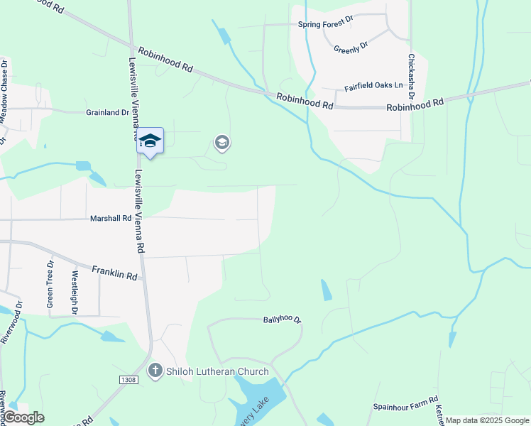 map of restaurants, bars, coffee shops, grocery stores, and more near 721 Eden Rock Road in Lewisville