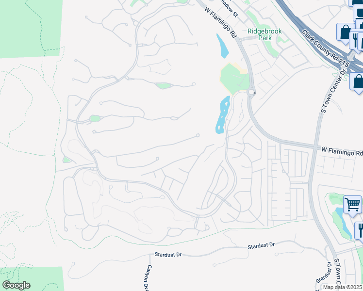 map of restaurants, bars, coffee shops, grocery stores, and more near 19 Meadowhawk Lane in Las Vegas