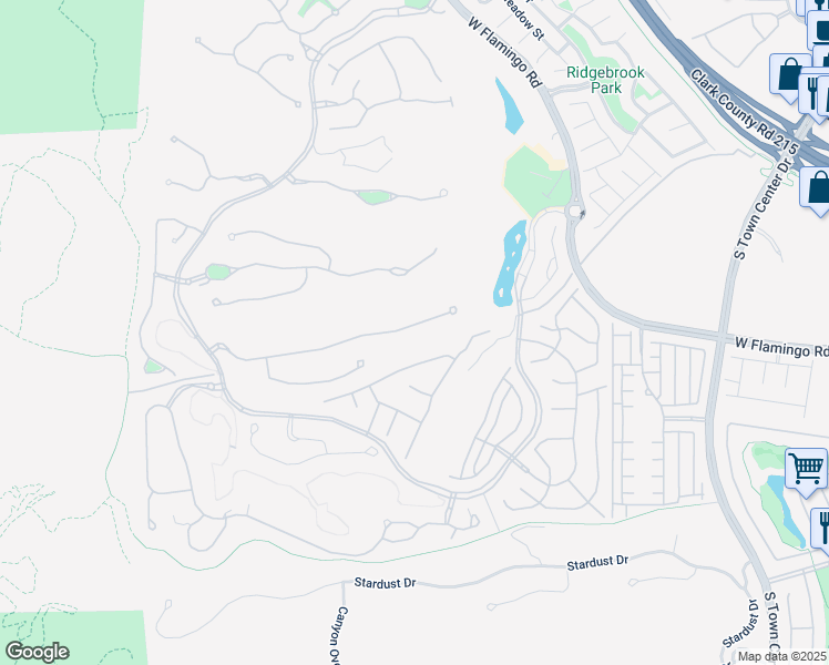 map of restaurants, bars, coffee shops, grocery stores, and more near 19 Meadowhawk Lane in Las Vegas