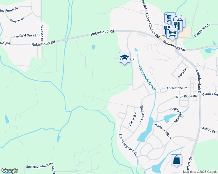 map of restaurants, bars, coffee shops, grocery stores, and more near 1305 Lynndale Dr in Winston-Salem
