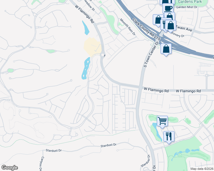 map of restaurants, bars, coffee shops, grocery stores, and more near 15 Olive Ridge Drive in Las Vegas