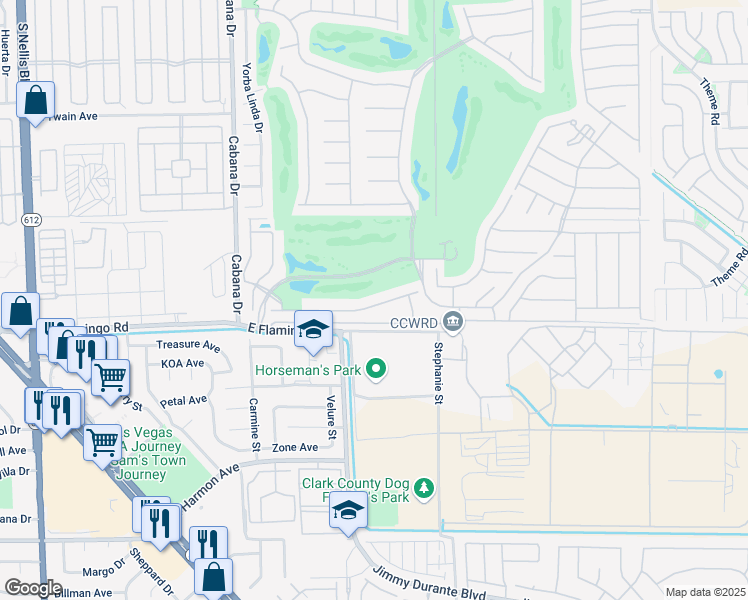 map of restaurants, bars, coffee shops, grocery stores, and more near 5655 Criollo Drive in Las Vegas